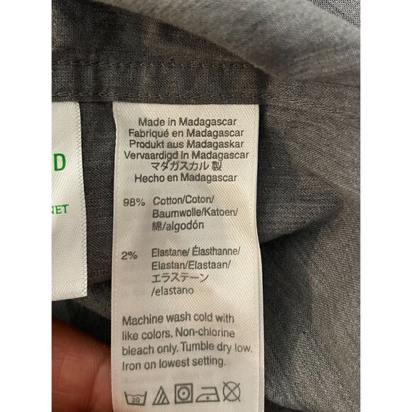 J.Crew Flex Washed Classic Fit Button-Up Shirt Gray M - Picture 8 of 13